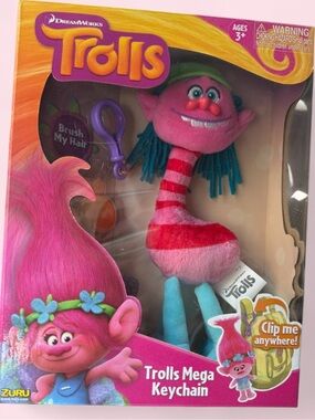 DreamWorks Trolls Cooper Mega Keychain Plush Clip